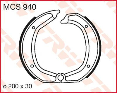 TRW BRAKE SHOES TRW MCS940 MCS940