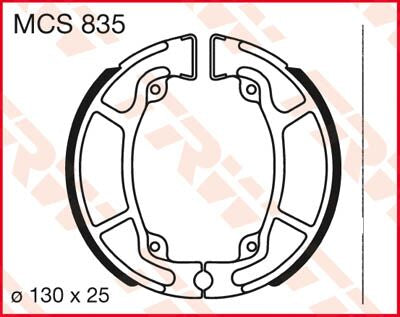 TRW BRAKE SHOES STANDARD MCS835