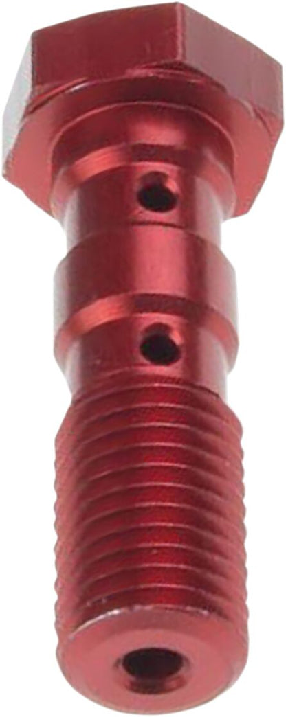TRW DOUBLE BANJO BOLT, M10X1.25, ALUMINIUM, RED MCH951R