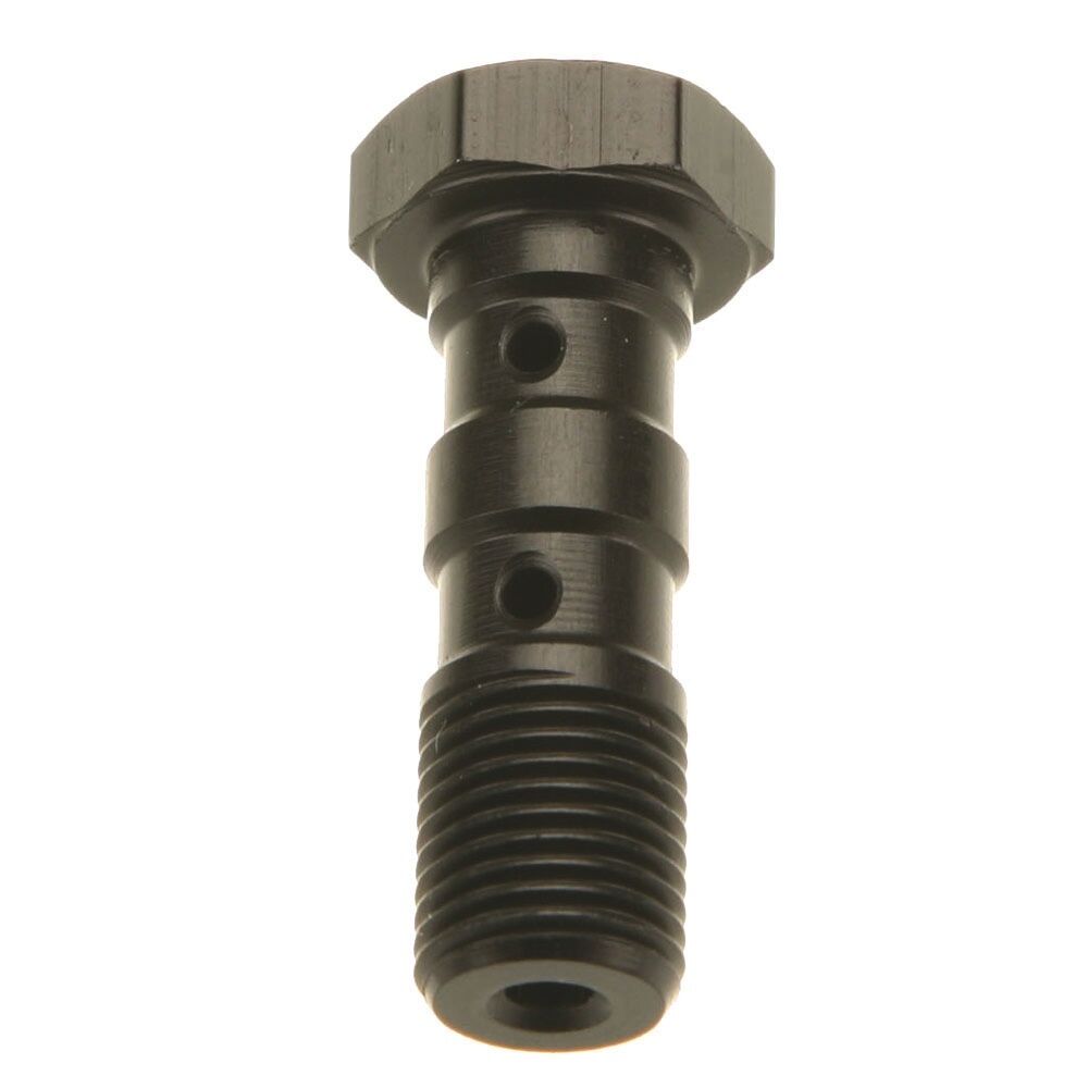 TRW DOUBLE BANJO BOLT, M10X1.25, ALUMINIUM, BLACK MCH951S