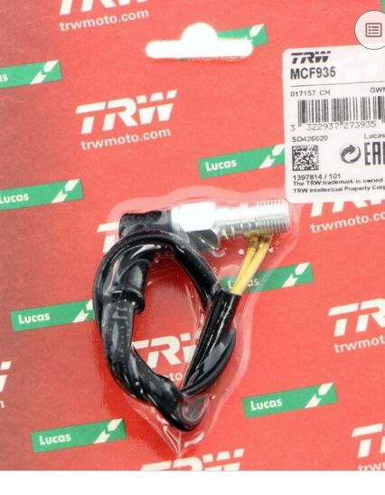 TRW BRAKE STOPLIGHT SWITCH M10 x 1,0 MCF935