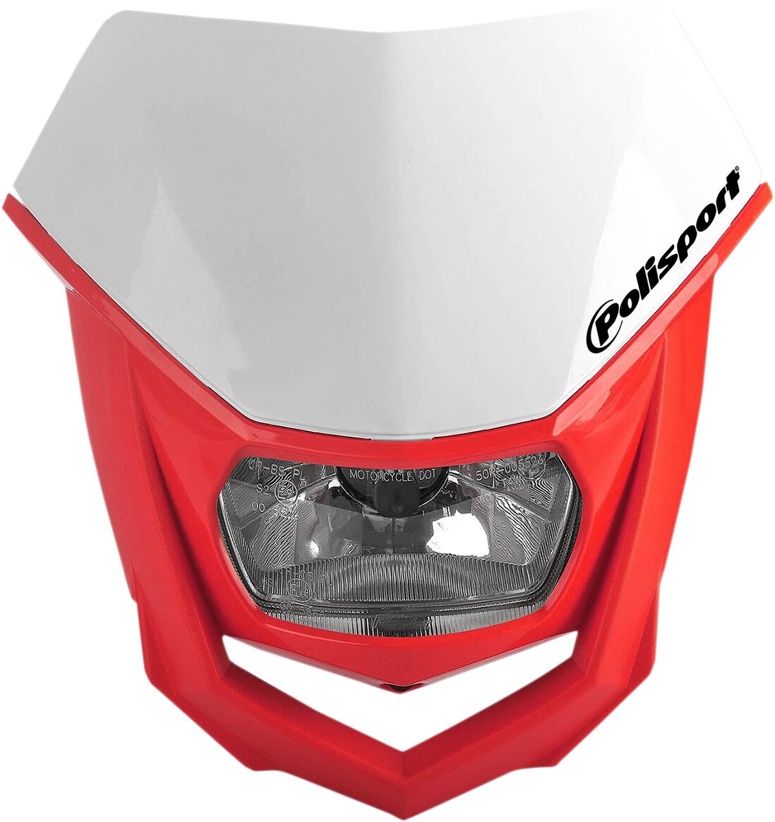 POLISPORT HALO HALOGEN HEADLIGHT APPROVED 12V/35/5W RED 8657400040