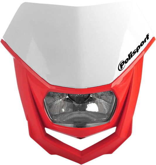 POLISPORT HALO HALOGEN HEADLIGHT APPROVED 12V/35/5W RED 8657400040