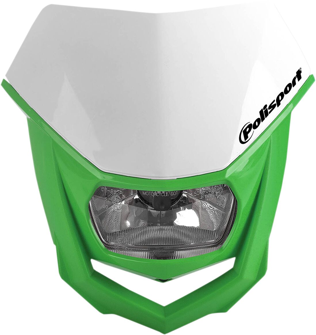 POLISPORT HALO HALOGEN HEADLIGHT APPROVED 12V/35/5W GREEN 8657400041