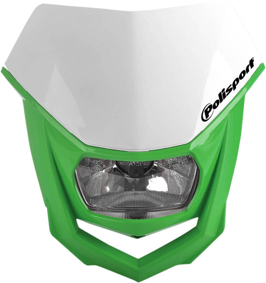 POLISPORT HALO HALOGEN HEADLIGHT APPROVED 12V/35/5W GREEN 8657400041