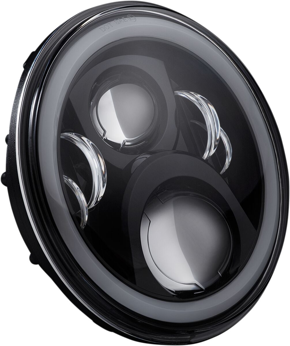 CUSTOM DYNAMICS 7 LED HALO HEADLIGHT WITH H4 W CD-7-14-B