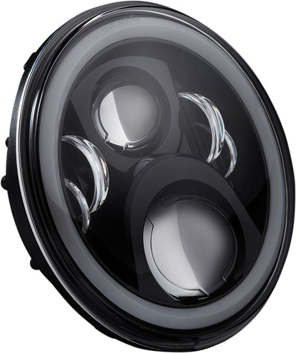 CUSTOM DYNAMICS 7 LED HALO HEADLIGHT WITH H4 W CD-7-14-B