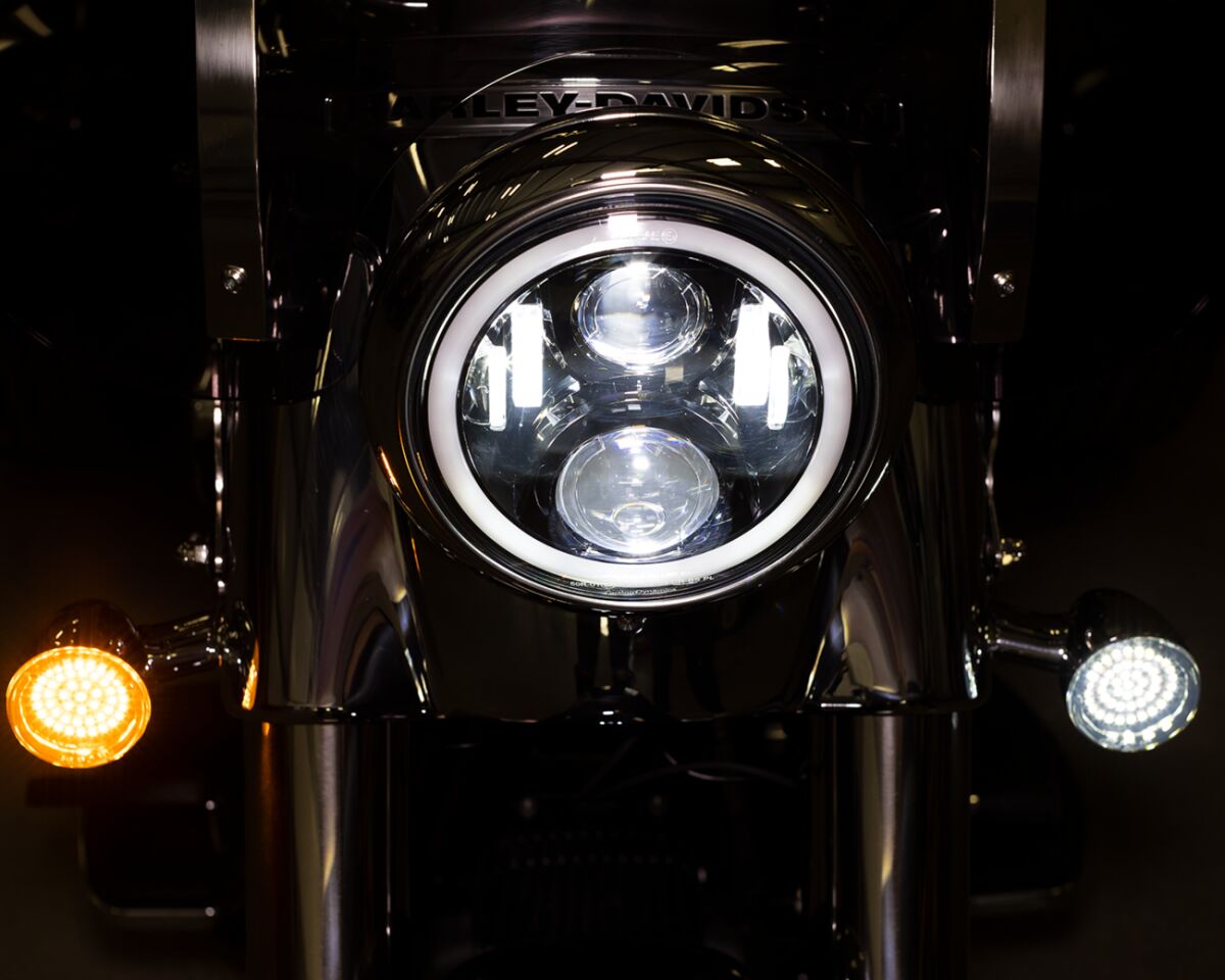 CUSTOM DYNAMICS 7 LED HALO HEADLIGHT WITH H4 W CD-7-14-B
