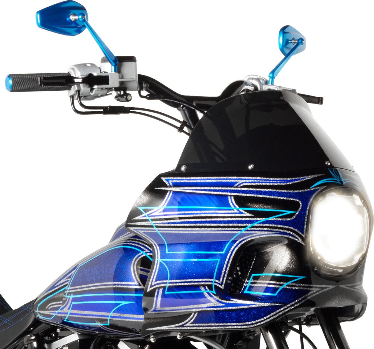 CUSTOM DYNAMICS 5.75 LED HEADLAMP WITH HALO - CD-575-H-B