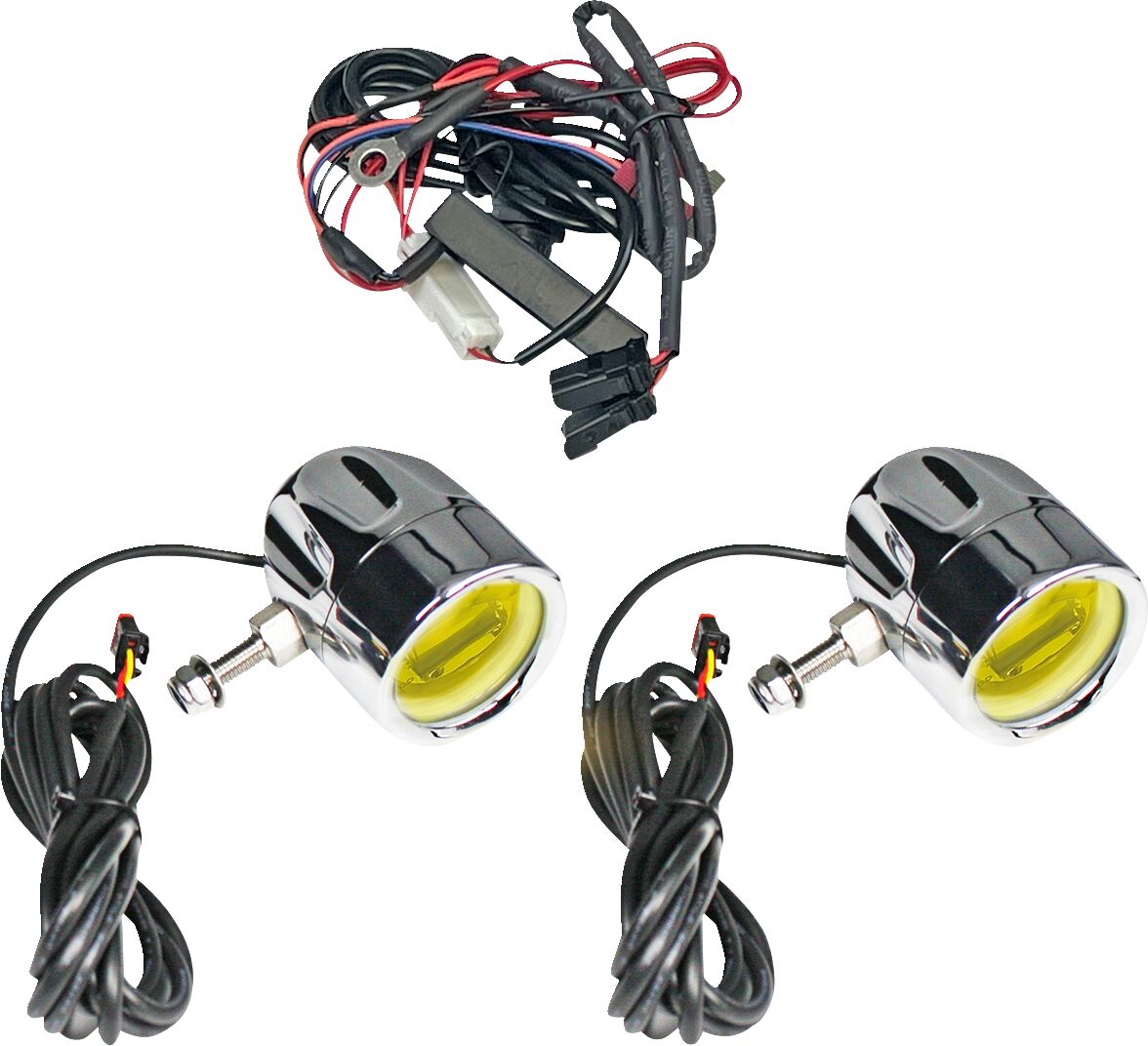 CUSTOM DYNAMICS LIGHT FOG CHRM/ YELW UNIV PB-FOG-UNV-YC