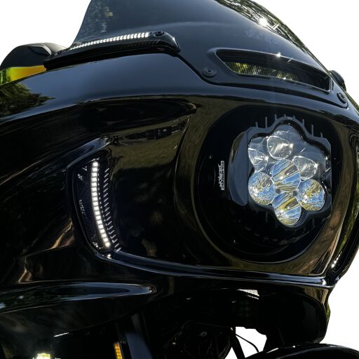 CUSTOM DYNAMICS HEADLIGHT LED SHARK DEMON 2 ECE SD2-LRST-W-ECE