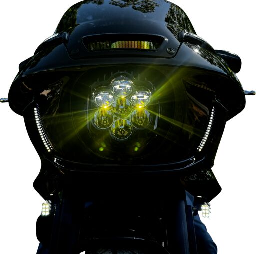 CUSTOM DYNAMICS HEADLIGHT LED SHARK DEMON 2 ECE SD2-LRST-W-ECE