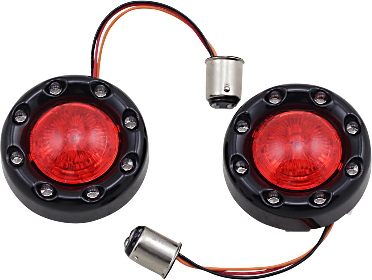 CUSTOM DYNAMICS SIGNAL BLLT 1157 GBLK/RED PB-BR-RR-57-BR