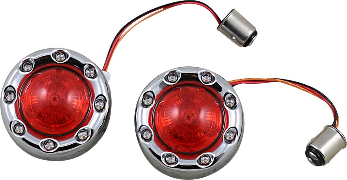 CUSTOM DYNAMICS SIGNAL BLLT 1157 CHR/RED PB-BR-RR-57-CR