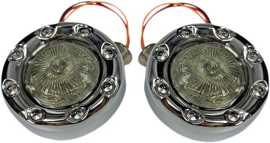 CUSTOM DYNAMICS SIGNAL BLLT 1157 CHR/RED PB-BR-RR-57-CR