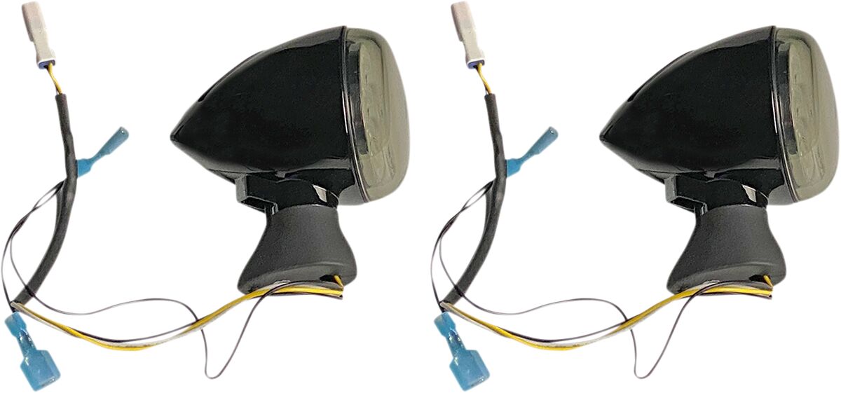 CUSTOM DYNAMICS LED Turn Signal Ringz - Black - Scout PB-SCOUT-AW-BS