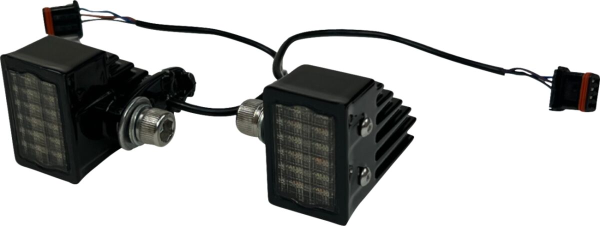 CUSTOM DYNAMICS ECE LOW RIDER ST PERF. LED FR. TURN SIGNALS G-BLK CD-LRST-ECE-FTS-B