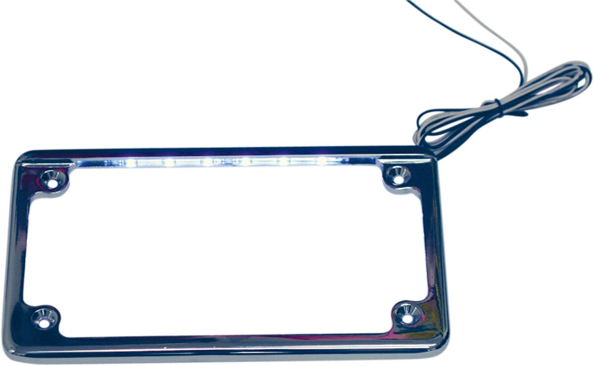 CUSTOM DYNAMICS LICENSE PLATE FRAME WITH LED ILLUMINATION LPF-HRZ-C-LP