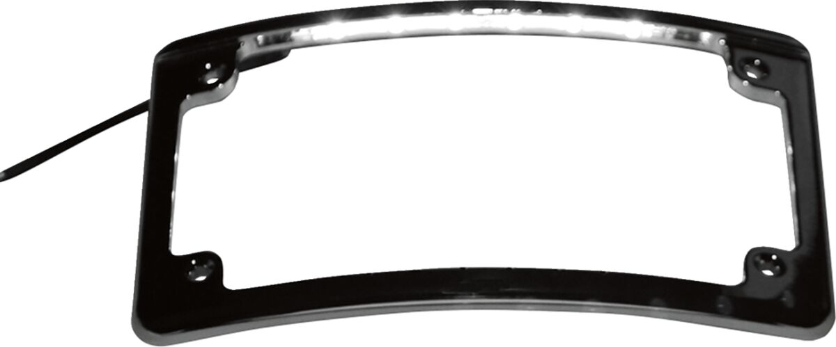 CUSTOM DYNAMICS RADIUS LICENSE PLATE FRAME LED ILLUMINATED LPF-RAD-B-LP