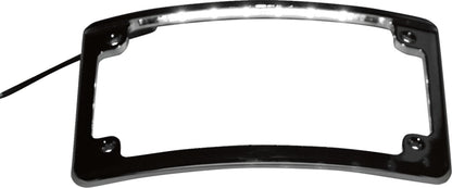 CUSTOM DYNAMICS RADIUS LICENSE PLATE FRAME LED ILLUMINATED LPF-RAD-B-LP