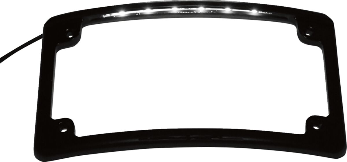 CUSTOM DYNAMICS RADIUS LICENSE PLATE FRAME LED ILLUMINATED LPF-RAD-B-LP