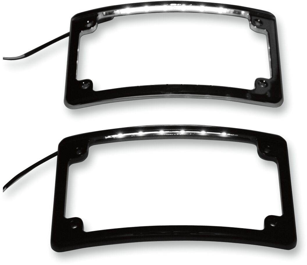 CUSTOM DYNAMICS RADIUS LICENSE PLATE FRAME LED ILLUMINATED LPF-RAD-B-LP