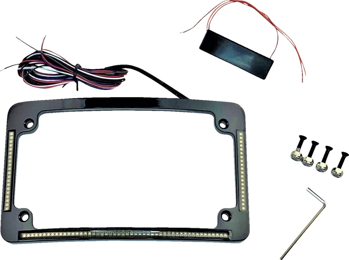 CUSTOM DYNAMICS ALL IN ONE LED CURVED LICENSE PLATE FRAME TF05-B