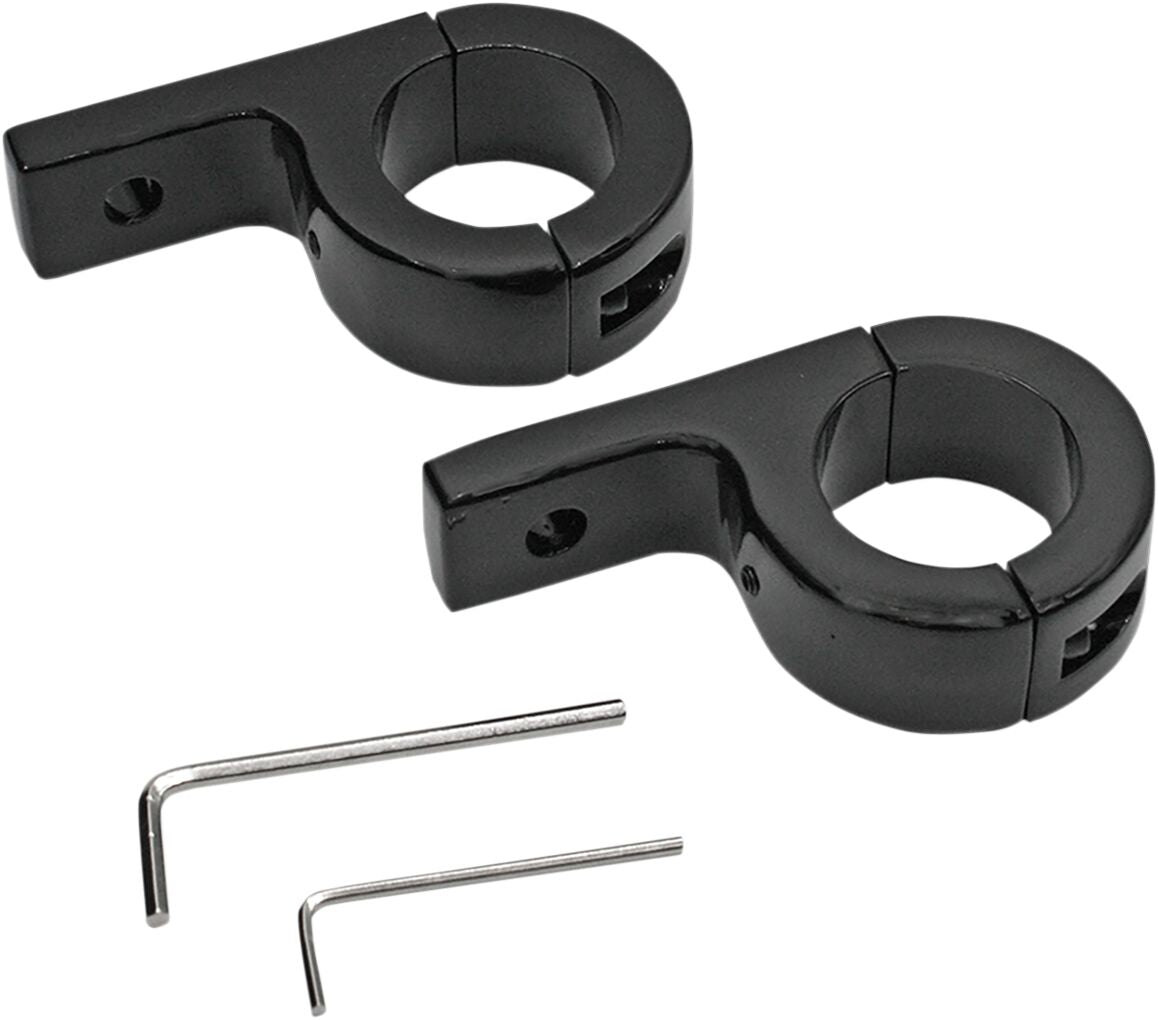 CUSTOM DYNAMICS 1.25 CLAMP - BLACK PAIR PB-125-B