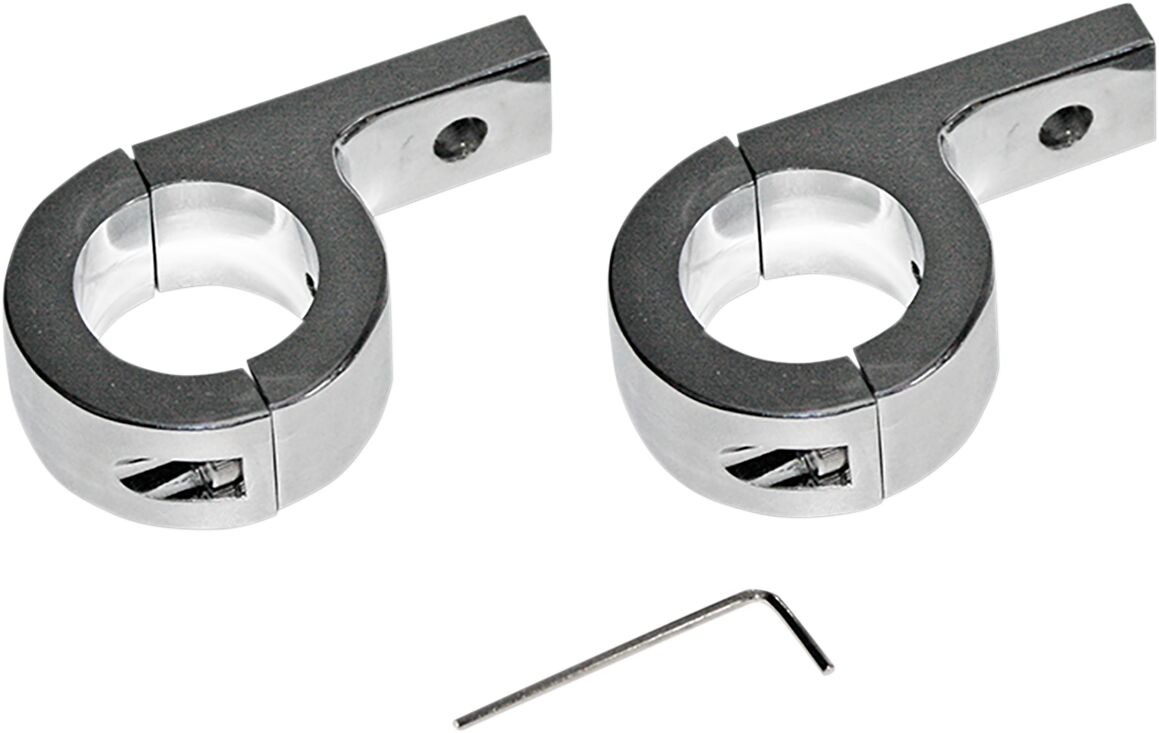 CUSTOM DYNAMICS 1.25 CLAMP - CHROME PAIR PB-125-C