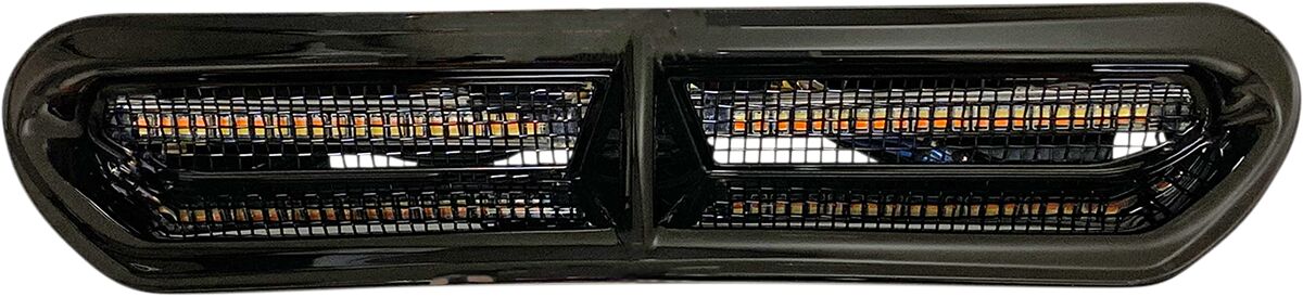 CUSTOM DYNAMICS LED Vent Insert - Amber/White - Black w/ Black Mesh CD-VENT-AW2-BB