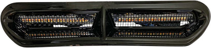 CUSTOM DYNAMICS LED Vent Insert - Amber/White - Black w/ Black Mesh CD-VENT-AW2-BB