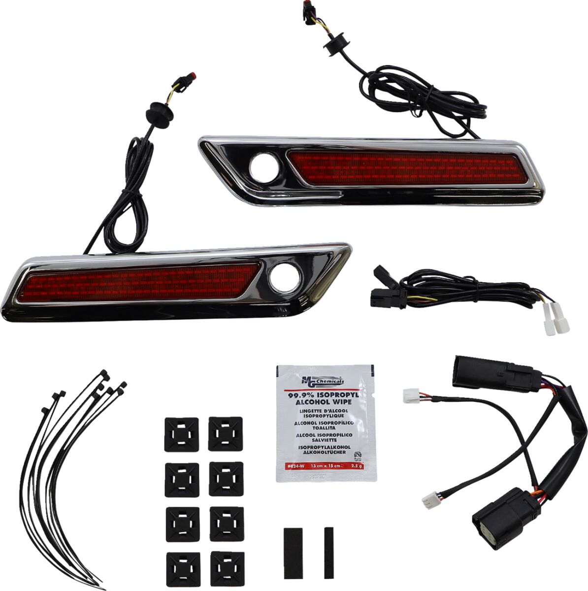 CUSTOM DYNAMICS LIGHT SBAG HNGE RED/CHR CD-SBL-BCM-RC