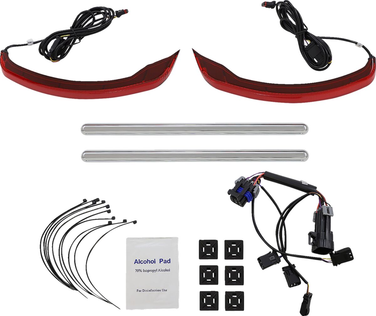 CUSTOM DYNAMICS LIGHT LOW PROFILE SADDLBAG RED INDIAN CD-IND-SPR-V2-R