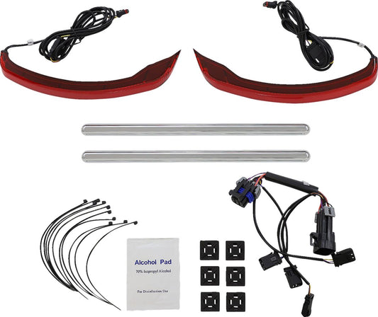 Custom Dynamics Light Low Profile Saddlbag Red Indian CD-IND-SPR-V2-R