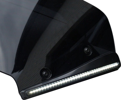 CUSTOM DYNAMICS LIGHT LED TURN SIGNAL WINDSHIELD TRIM BLACK W/SMK LENS CD-RG23-SWT-B