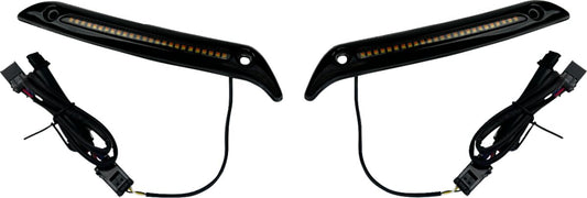 CUSTOM DYNAMICS ECE LOW RIDER ST LED WINDSHIELD TRIM GLOSS G-BLK CD-LRST-ECE-WT-B