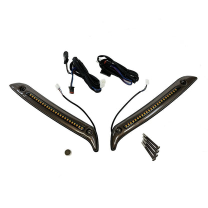 CUSTOM DYNAMICS ECE LOW RIDER ST LED WINDSHIELD TRIM GLOSS G-BLK CD-LRST-ECE-WT-B