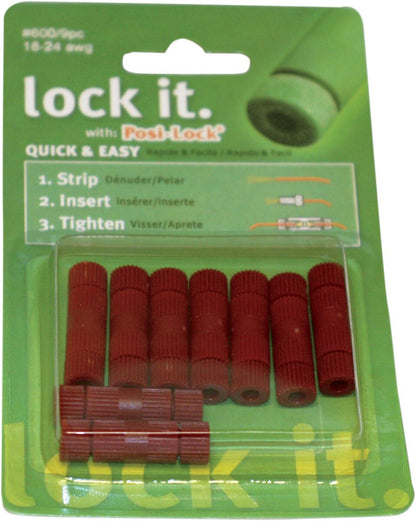 CUSTOM DYNAMICS POSI- LOCK WIRE CONNECTOR RED 9PK 600