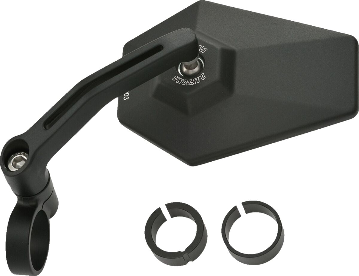 DAYTONA Bar End D-Mirror 4" Aluminium Hexagon 89430