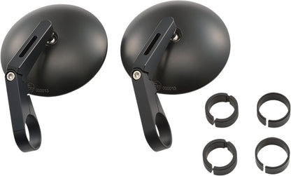 DAYTONA Bar End D-Mirror 9" ABS (Short) Pair 89813