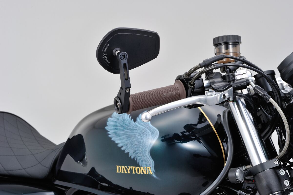 DAYTONA Bar End D-Mirror 15" Flat (Short) 80799