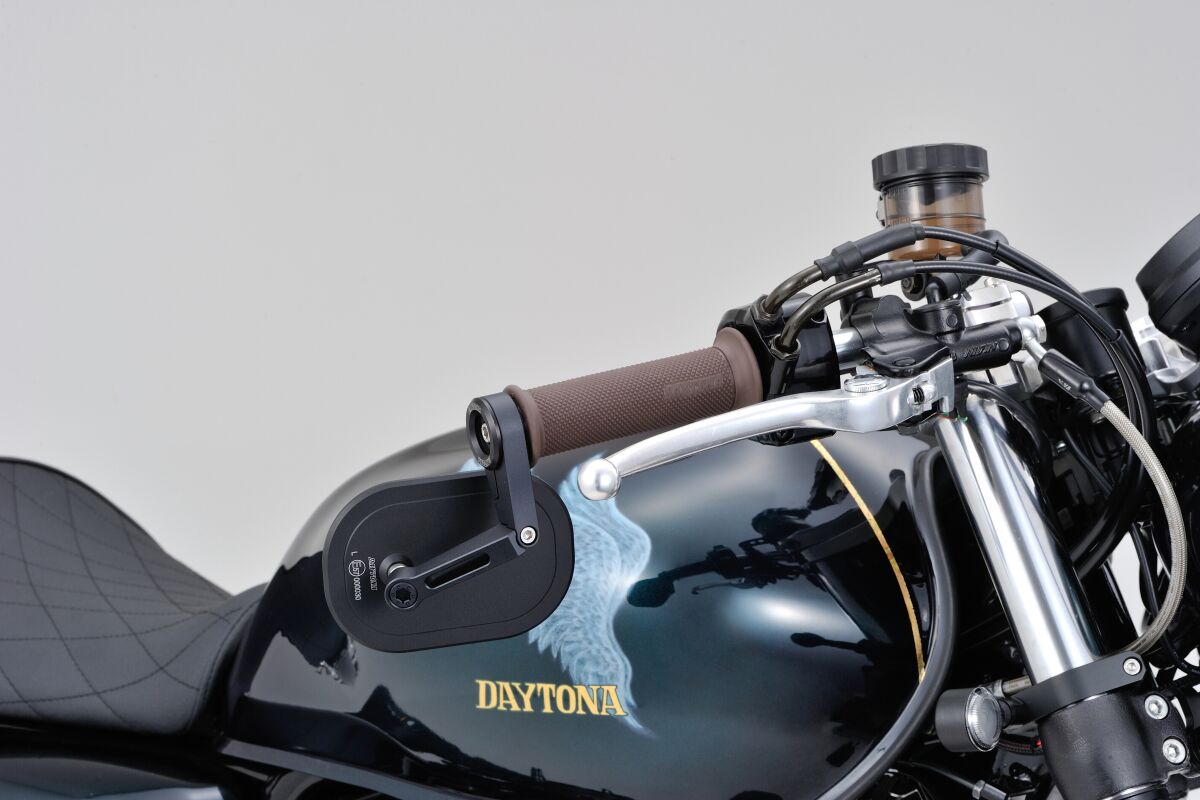 DAYTONA Bar End D-Mirror 16" Flat (Short) 80800