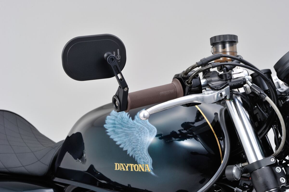 DAYTONA Bar End D-Mirror 16" Flat (Short) 80800