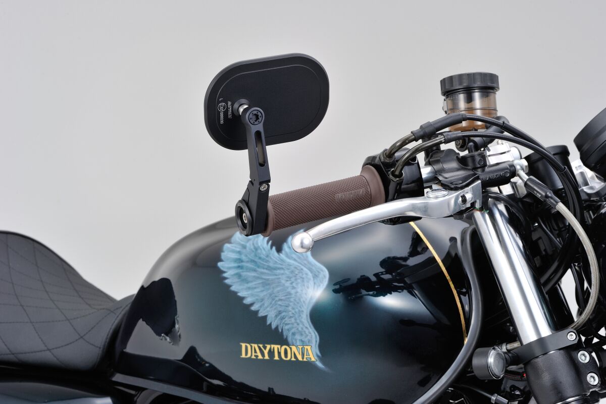 DAYTONA Bar End D-Mirror 16" Flat (Short) 80800