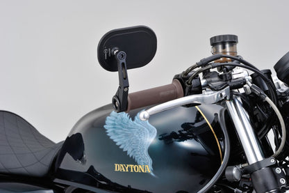 DAYTONA Bar End D-Mirror 16" Flat (Short) 80800