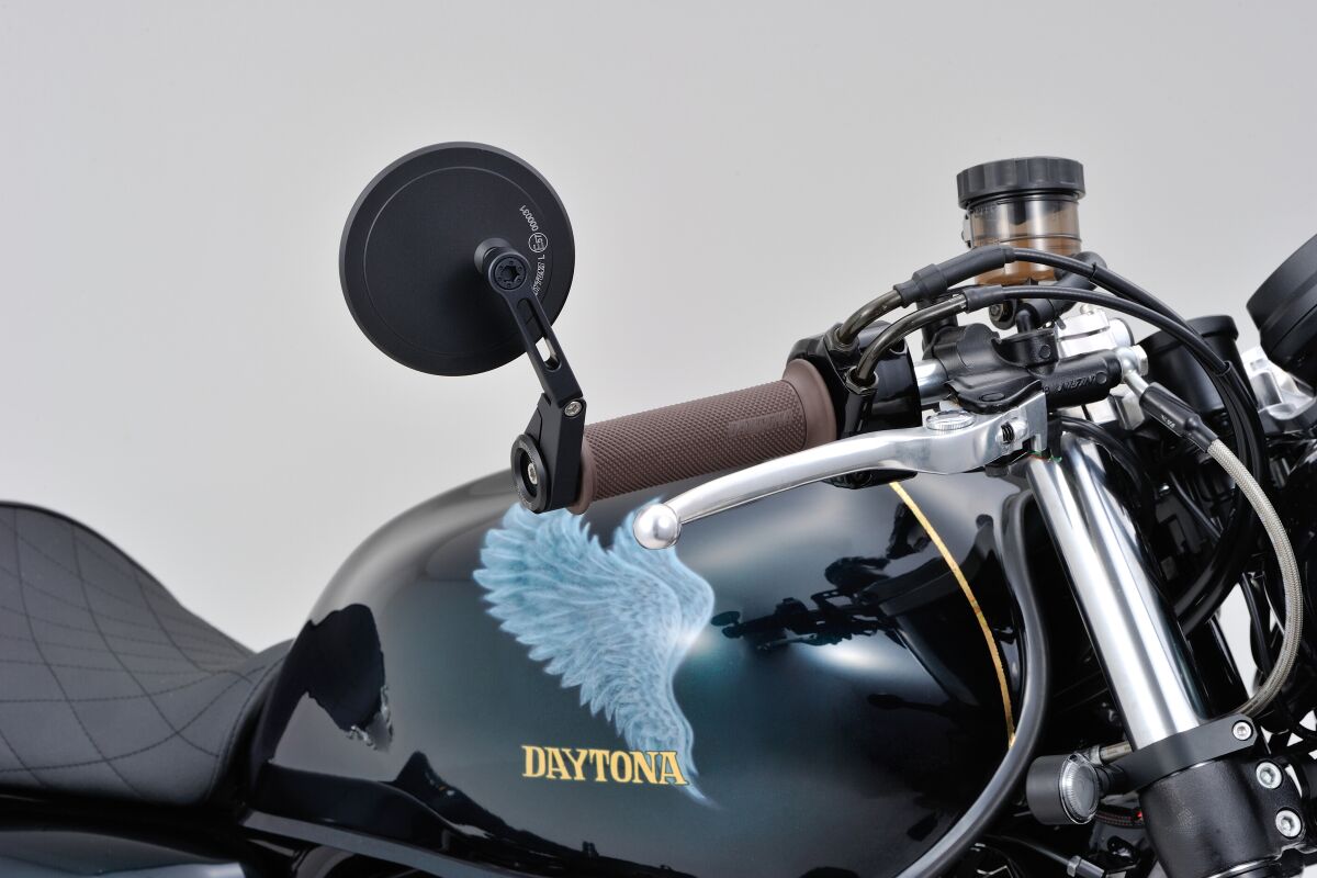 DAYTONA Bar End D-Mirror 17" Flat (Short) 80801