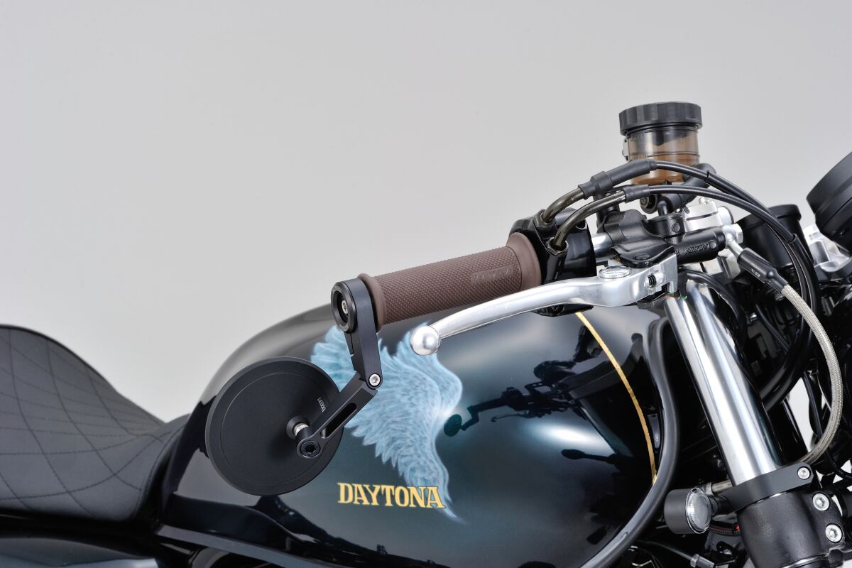 DAYTONA Bar End D-Mirror 17" Flat (Short) 80801