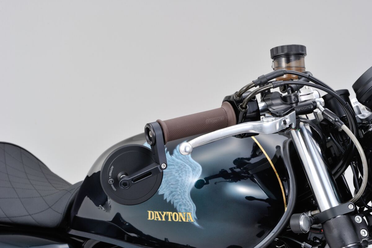 DAYTONA Bar End D-Mirror 17" Flat (Short) 80801
