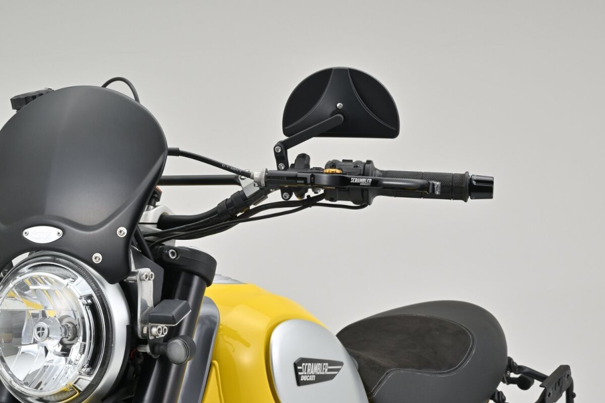 DAYTONA Handlebar Clamp D-Mirror 19" ABS Nylon Half Moon 81001