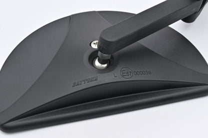 DAYTONA Handlebar Clamp D-Mirror 19" ABS Nylon Half Moon 81001